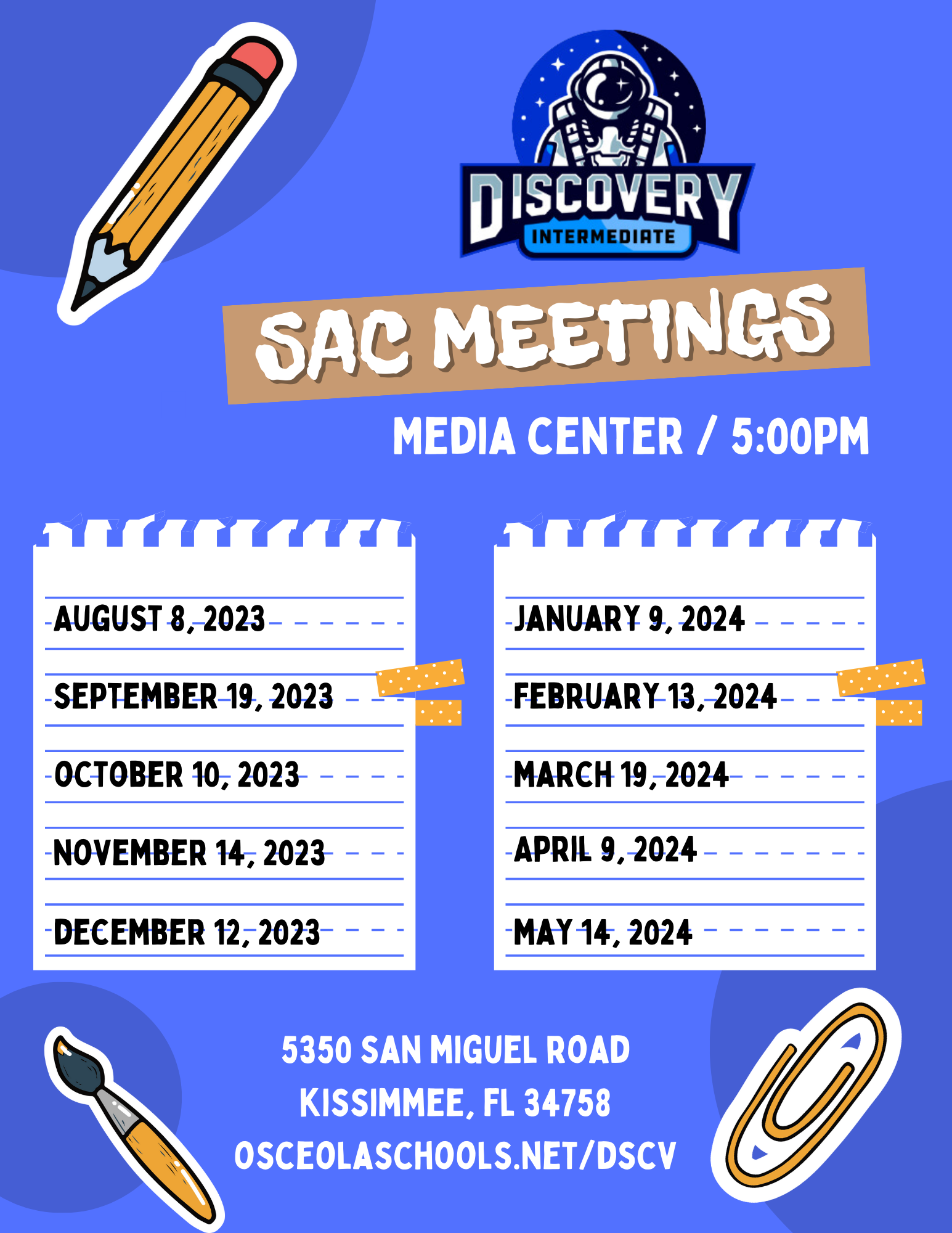 SAC Meetings 2023-2024